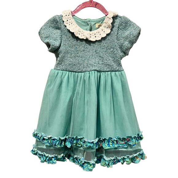 Matilda Jane Sparkle & Ruffle Dress, Mint Green, 18-24 mo - Picture 1 of 11